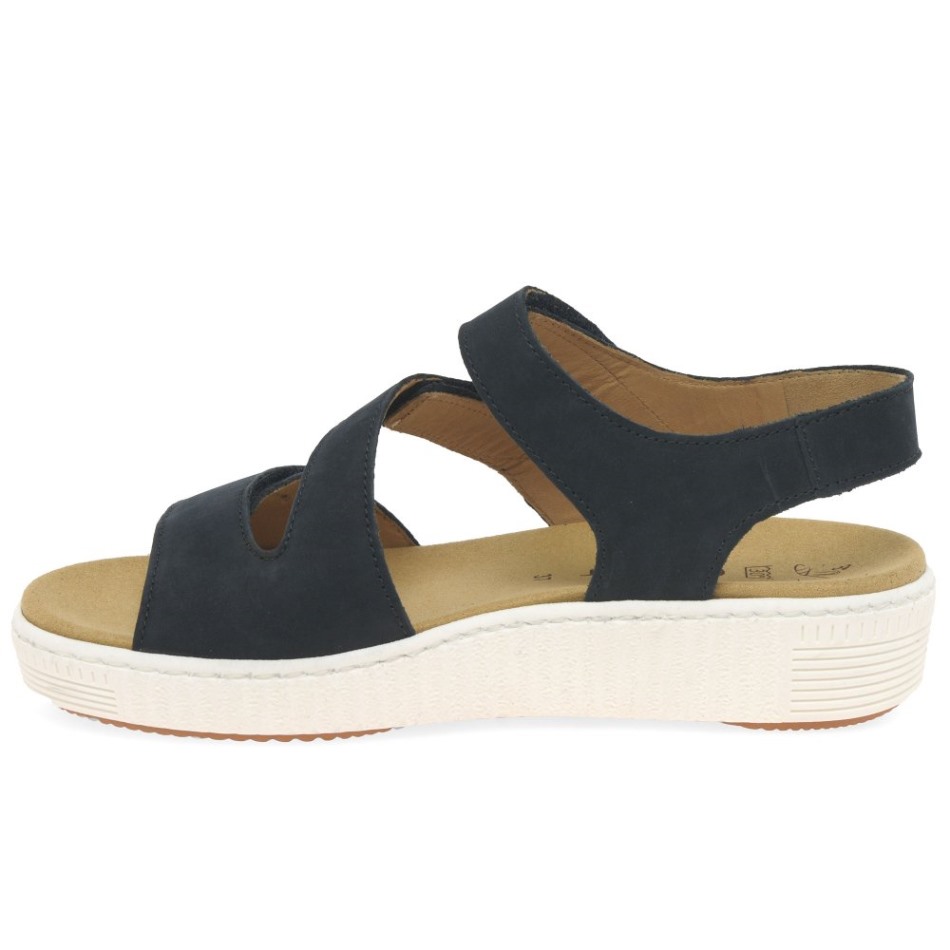 Gabour | Sandales Exclusives Pour Femmes En Nubuck Marigold Bleu Nuit